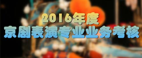 操逼视频首页国家京剧院2016年度京剧表演专业业务考...